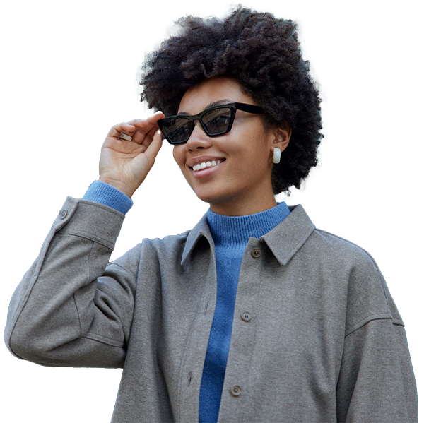 Blind Woman with Sunglasses